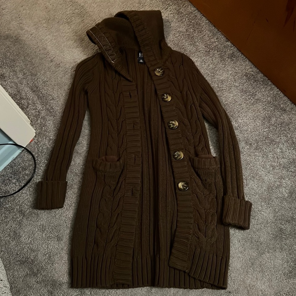 Brown long Cardigan, Size L